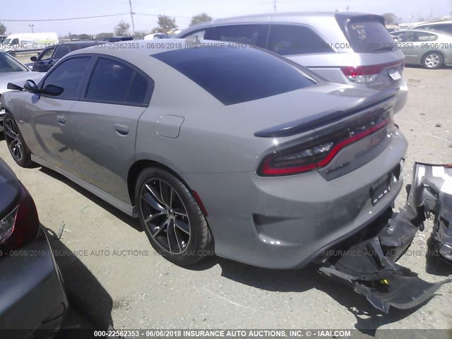 2C3CDXGJ0HH595727 - 2017 DODGE CHARGER R/T 392 GRAY photo 3