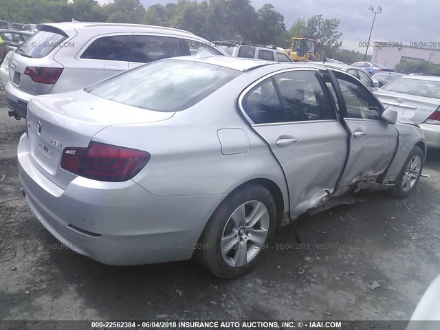 WBAXH5C53DD114081 - 2013 BMW 528 XI SILVER photo 4