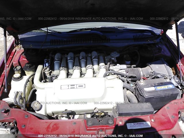 1FAFP54N4WA168807 - 1998 FORD TAURUS SHO RED photo 10