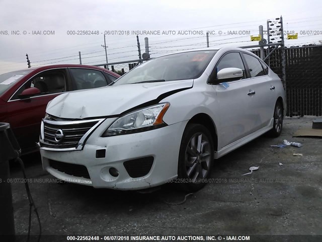 3N1AB7AP8FY281811 - 2015 NISSAN SENTRA S/SV/SR/SL WHITE photo 2