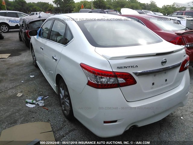 3N1AB7AP8FY281811 - 2015 NISSAN SENTRA S/SV/SR/SL WHITE photo 3