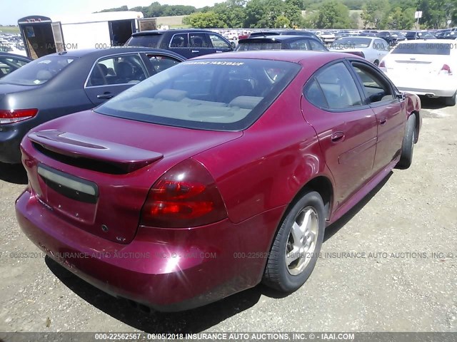 2G2WP522441288976 - 2004 PONTIAC GRAND PRIX GT MAROON photo 4