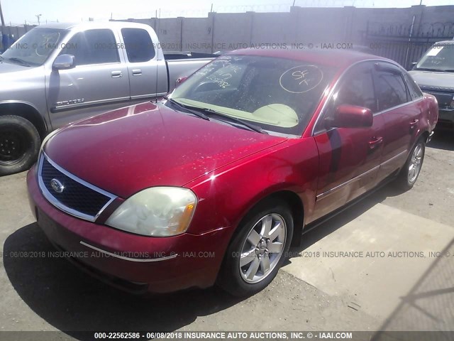 1FAFP24166G150222 - 2006 FORD FIVE HUNDRED SEL RED photo 2