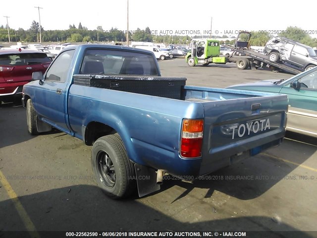 4TARN81A3PZ143931 - 1993 TOYOTA PICKUP 1/2 TON SHORT WHEELBASE STB BLUE photo 3