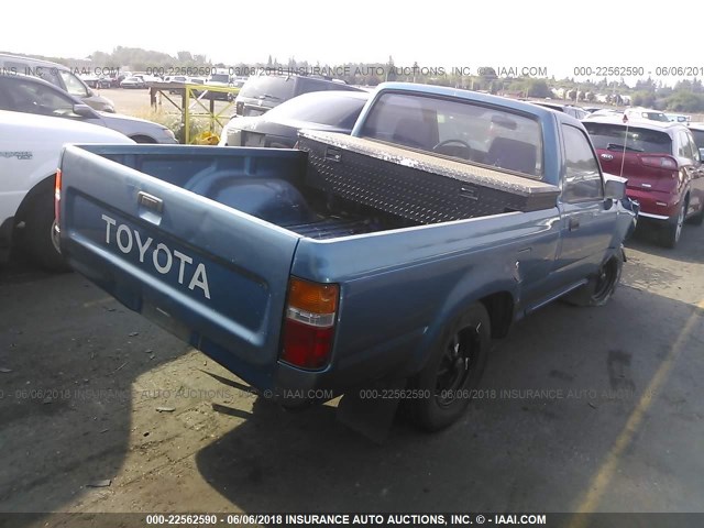 4TARN81A3PZ143931 - 1993 TOYOTA PICKUP 1/2 TON SHORT WHEELBASE STB BLUE photo 4