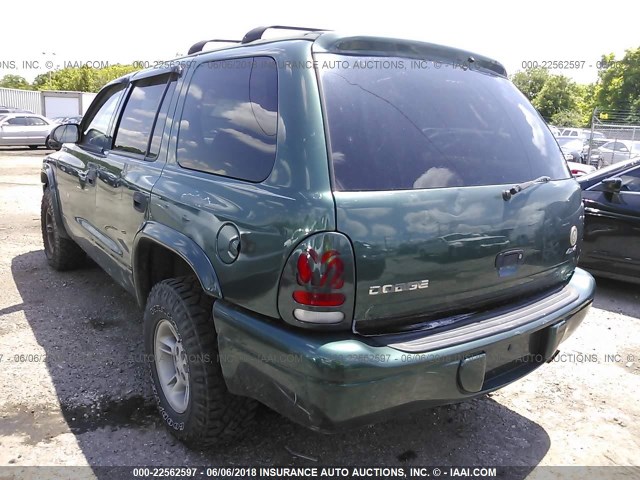 1B4HS28Y5XF646299 - 1999 DODGE DURANGO GREEN photo 3