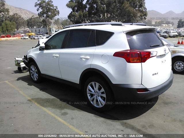 JTMYFREV0DD000444 - 2013 TOYOTA RAV4 LIMITED WHITE photo 3