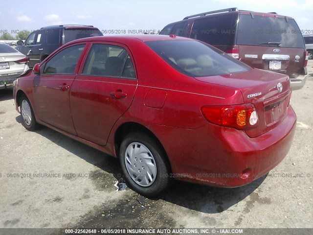 JTDBU4EE5AJ079749 - 2010 TOYOTA COROLLA S/LE/XLE RED photo 3