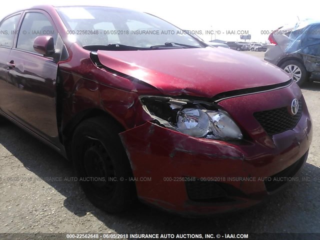 JTDBU4EE5AJ079749 - 2010 TOYOTA COROLLA S/LE/XLE RED photo 6