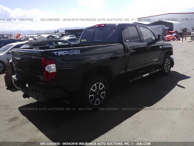 5TFUW5F17HX597633 - 2017 TOYOTA TUNDRA DOUBLE CAB SR/SR5/TRD PRO BLACK photo 4