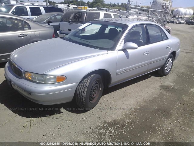 2G4WS52J611194090 - 2001 BUICK CENTURY CUSTOM SILVER photo 2