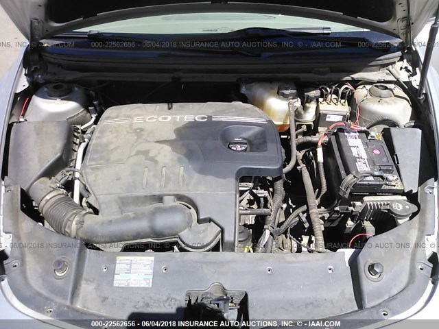 1G1ZG57B58F257194 - 2008 CHEVROLET MALIBU LS SILVER photo 10