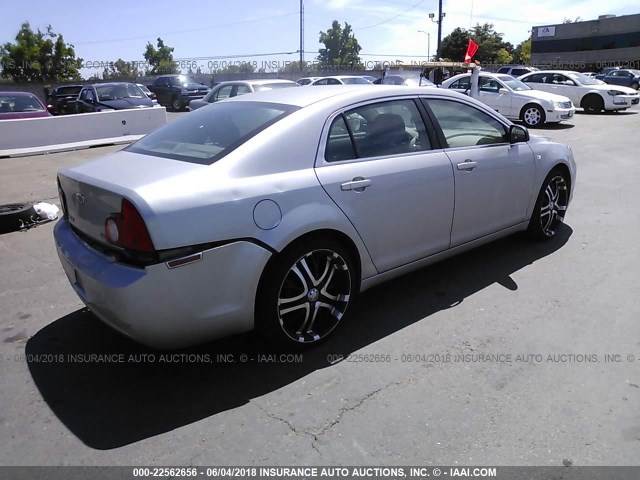 1G1ZG57B58F257194 - 2008 CHEVROLET MALIBU LS SILVER photo 4