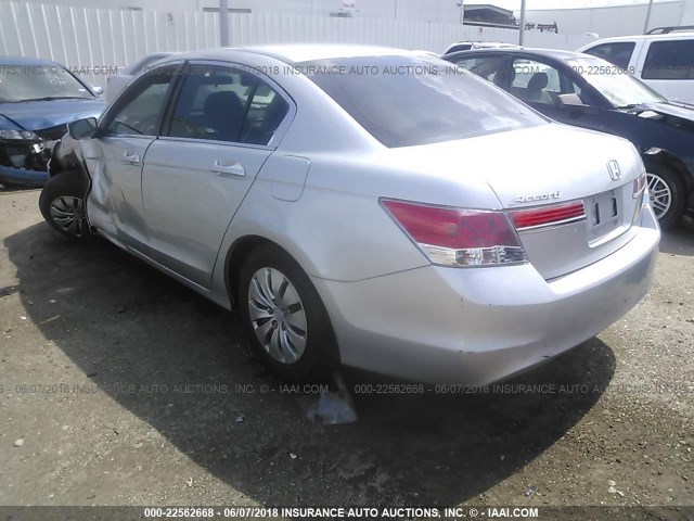 1HGCP2F31CA183964 - 2012 HONDA ACCORD LX SILVER photo 3