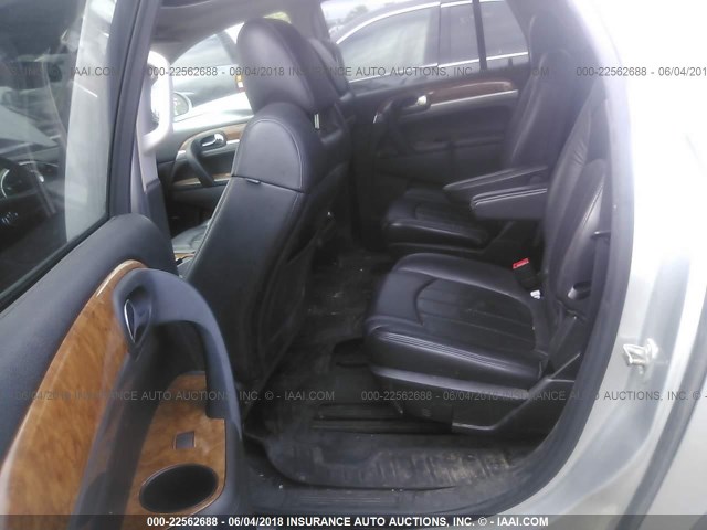 5GALVCED0AJ173638 - 2010 BUICK ENCLAVE CXL SILVER photo 8