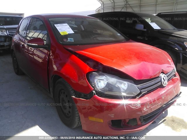 WVWBB7AJ9CW222024 - 2012 VOLKSWAGEN GOLF RED photo 1