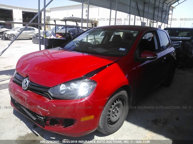 WVWBB7AJ9CW222024 - 2012 VOLKSWAGEN GOLF RED photo 2