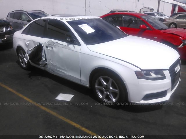 WAULF78K69A097297 - 2009 AUDI A4 2.0T QUATTRO WHITE photo 1