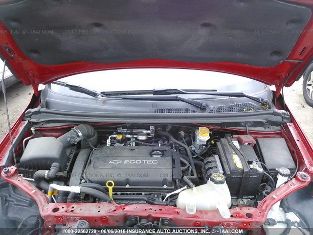 1G1JA5SG1D4197633 - 2013 CHEVROLET SONIC LS 红色 照片 10