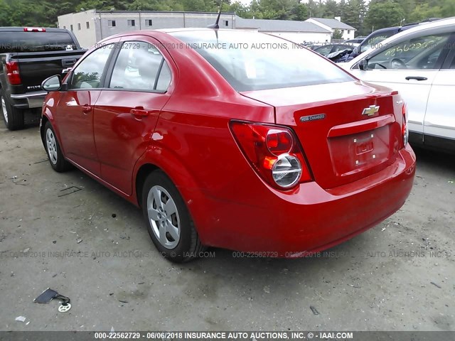 1G1JA5SG1D4197633 - 2013 CHEVROLET SONIC LS 红色 照片 3