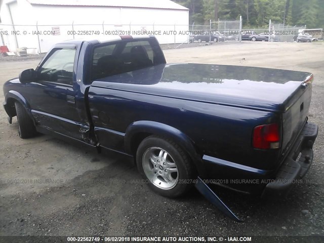 1GCCS14H938171347 - 2003 CHEVROLET S TRUCK S10 BLUE photo 3