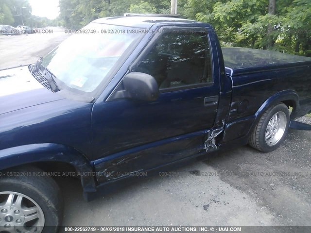 1GCCS14H938171347 - 2003 CHEVROLET S TRUCK S10 BLUE photo 6