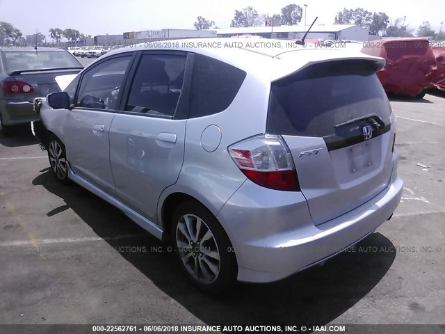 JHMGE8H69CC016870 - 2012 HONDA FIT SPORT SILVER photo 3