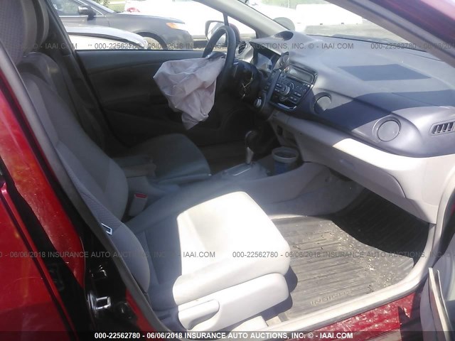 JHMZE2H72AS007798 - 2010 HONDA INSIGHT EX RED photo 5