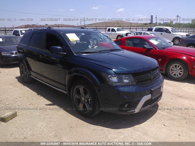 3C4PDDGG9FT561385 - 2015 DODGE JOURNEY CROSSROAD Dark Blue photo 1