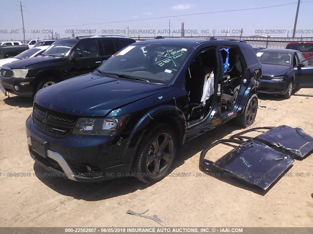 3C4PDDGG9FT561385 - 2015 DODGE JOURNEY CROSSROAD Dark Blue photo 2