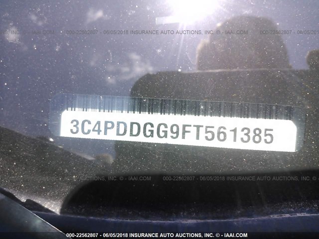 3C4PDDGG9FT561385 - 2015 DODGE JOURNEY CROSSROAD Dark Blue photo 9