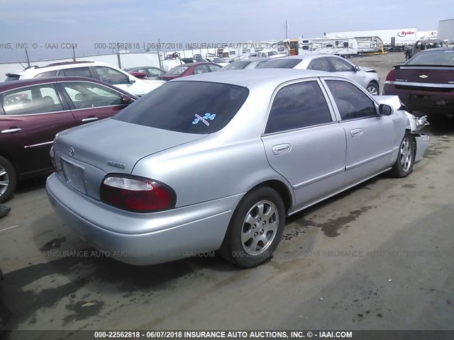 1YVGF22C625301646 - 2002 MAZDA 626 LX SILVER photo 4