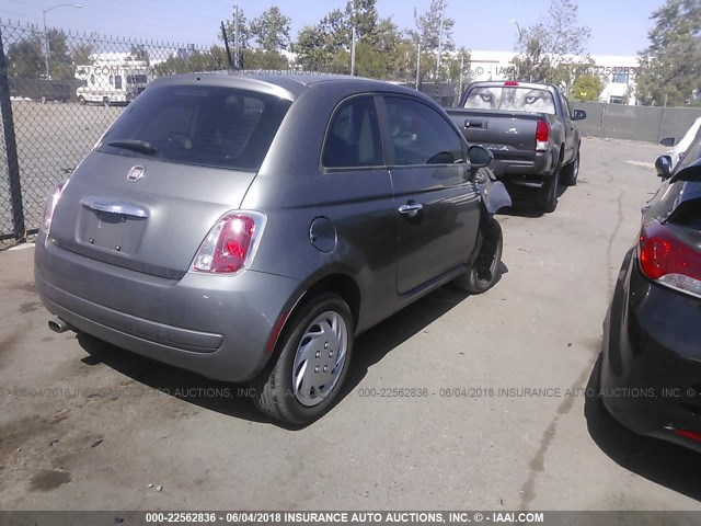 3C3CFFAR6CT352152 - 2012 FIAT 500 POP GRAY photo 4