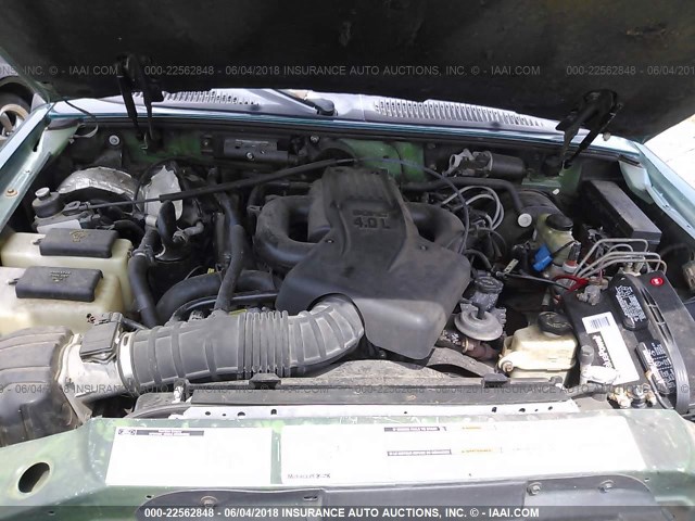 1FMYU24E1WUC32175 - 1998 FORD EXPLORER GREEN photo 10