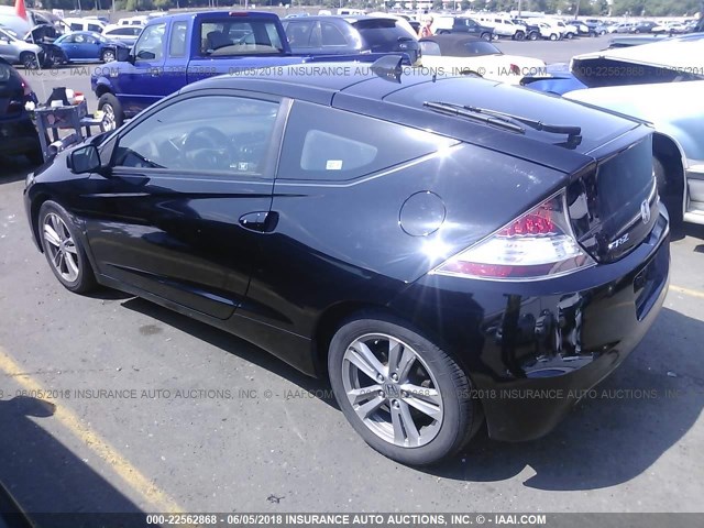 JHMZF1C63BS007994 - 2011 HONDA CR-Z EX BLACK photo 3