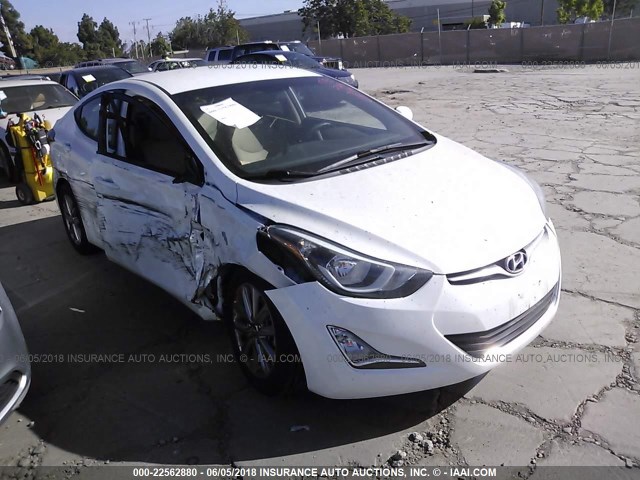 5NPDH4AE4FH560191 - 2015 HYUNDAI ELANTRA SE/SPORT/LIMITED WHITE photo 1