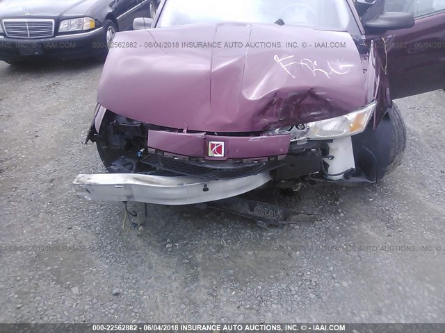 1G8AL52FX3Z133031 - 2003 SATURN ION LEVEL 3 BURGUNDY photo 6