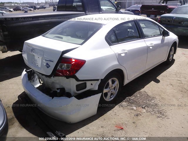 19XFB5F58CE003888 - 2012 HONDA CIVIC NATURAL GAS WHITE photo 4