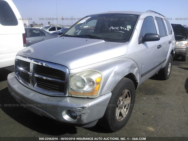 1D4HB48246F103151 - 2006 DODGE DURANGO SLT SILVER photo 2