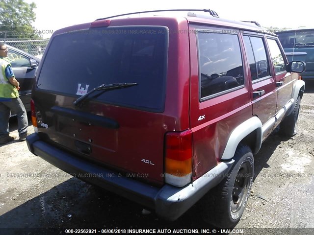 1J4FJ68S2WL201495 - 1998 JEEP CHEROKEE SPORT/CLASSIC RED photo 6