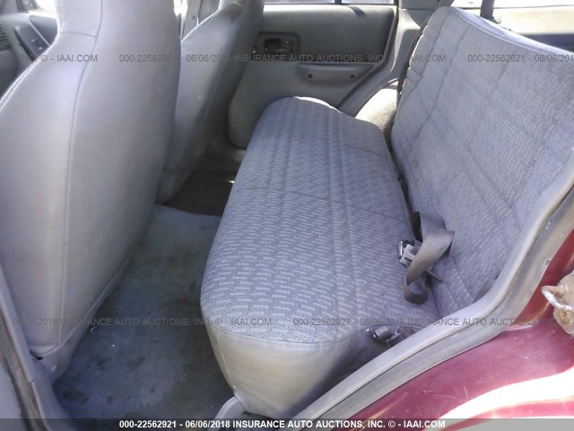 1J4FJ68S2WL201495 - 1998 JEEP CHEROKEE SPORT/CLASSIC Czerwony zdjęcie 8