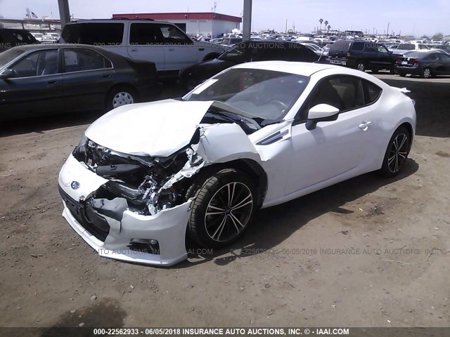 JF1ZCAC12D1604017 - 2013 SUBARU BRZ 2.0 LIMITED WHITE photo 2