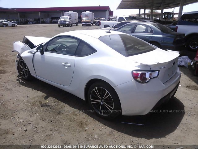 JF1ZCAC12D1604017 - 2013 SUBARU BRZ 2.0 LIMITED WHITE photo 3