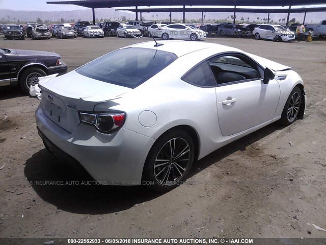 JF1ZCAC12D1604017 - 2013 SUBARU BRZ 2.0 LIMITED WHITE photo 4