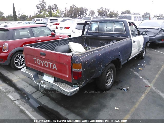 JT4RN82P6K0002551 - 1989 TOYOTA PICKUP 1/2 TON LONG WHEELBASE DLX BLUE photo 4