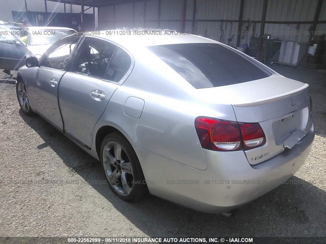 JTHBH96S765009772 - 2006 LEXUS GS GENERATION 200 300 SILVER photo 3