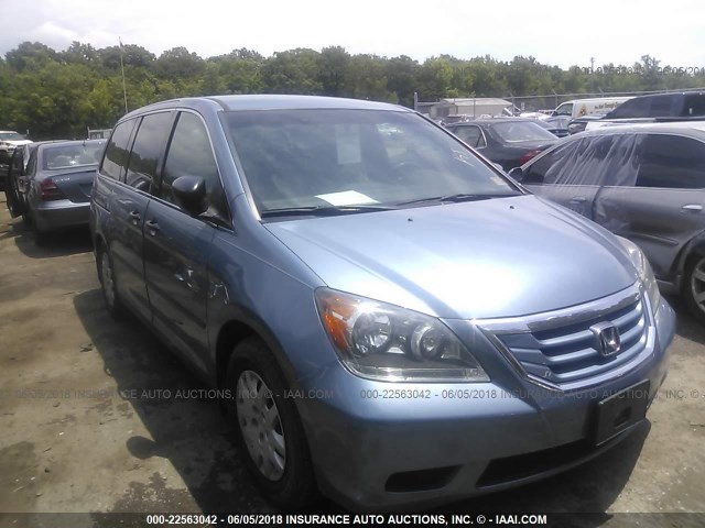 5FNRL3H29AB012768 - 2010 HONDA ODYSSEY LX BLUE photo 1