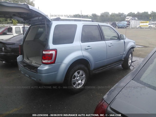 1FMCU59319KC65776 - 2009 FORD ESCAPE HYBRID BLUE photo 4