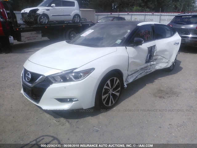 1N4AA6AP8JC364737 - 2018 NISSAN MAXIMA 3.5S/SV/SL/SR/PLAT WHITE photo 2