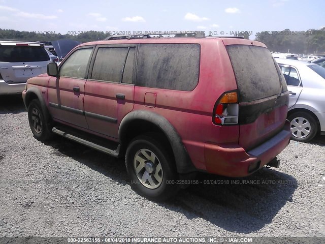 JA4LS31R51P044343 - 2001 MITSUBISHI MONTERO SPORT XS RED photo 3